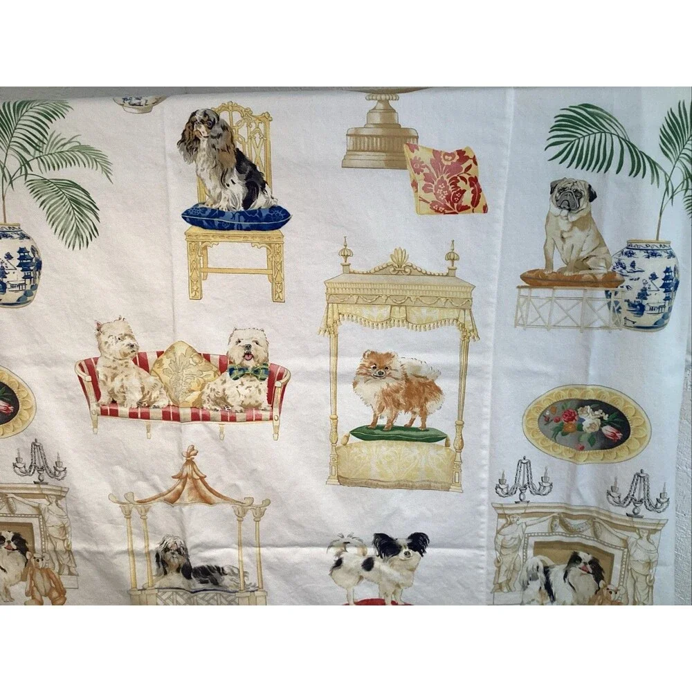 legacy pampered pooch shower curtain dogs
